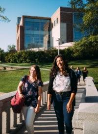 students walking